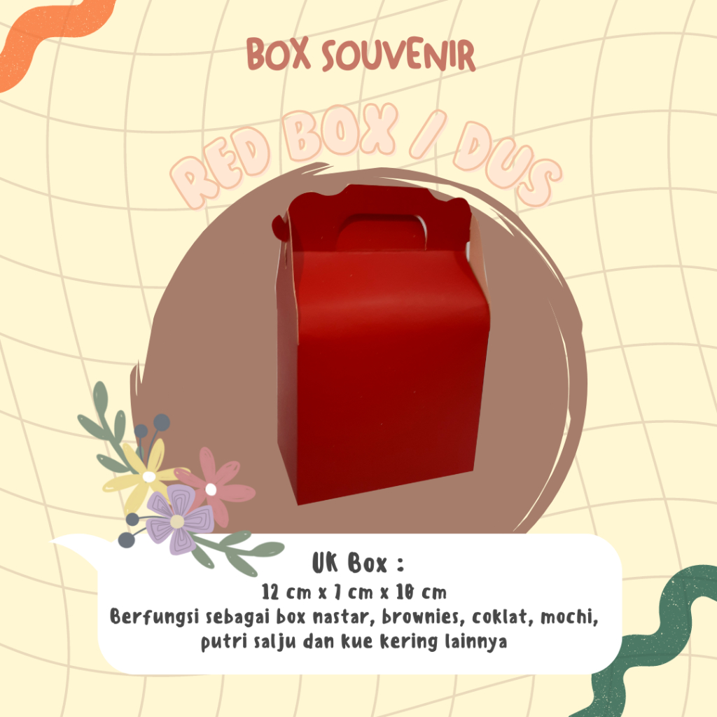 

(20 SET) BOX SOUVENIR PACKAGING KRAFT BOX KOTAK KADO MINI GIFT BOX TEMPAT PENYIMPANAN MAKANAN MERAH