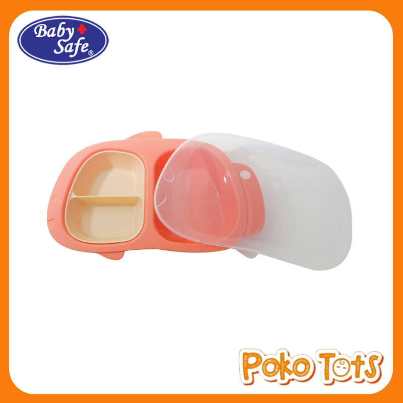 Baby Safe Meal Plate With Cover Piring Makan Bayi B357 Baby Safe