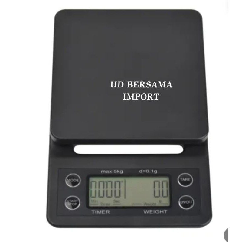 KRIS Timbangan Kopi Digital 5kg Ks113/Digital Coffe Scale - Hitam