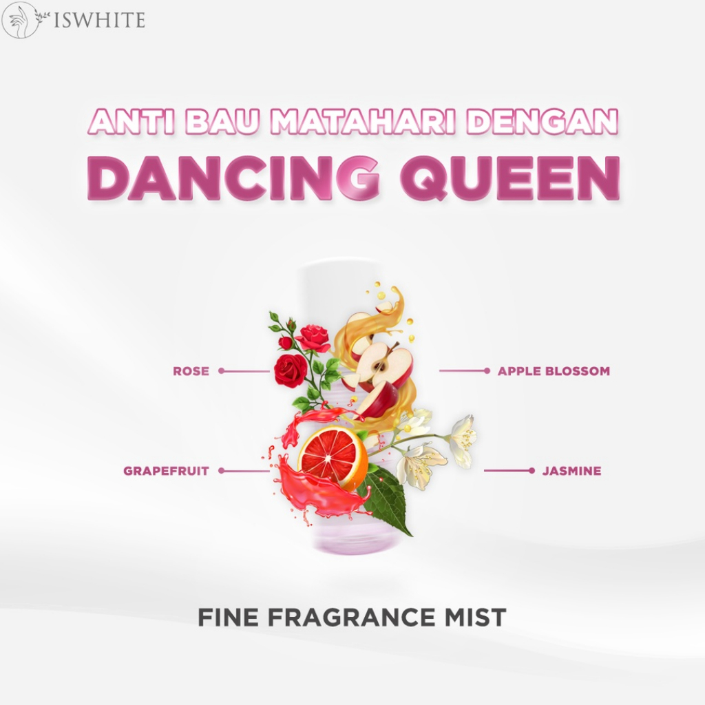 [ FREE ONGKIR ] ISWHITE Parfum Body Mist Tahan Lama Fine Fragrance Mist - Euphoria Dancing Queen