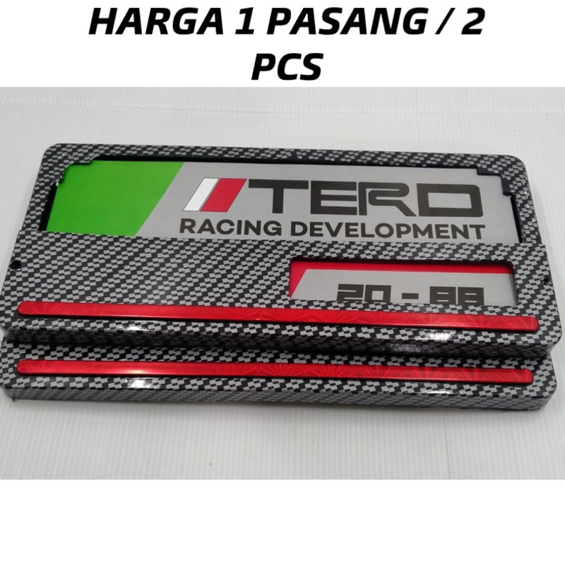 Cover tutup bingkai Plat Nomor Motor polisi karbon carbon SNI 1 set