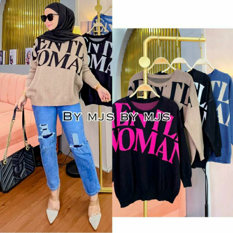 Gentle Woman Rajut, SWEATER JUMBO CANTIK MODIS FIT XXXXL LD 120-140 BAHAN RAJUT PREMIUM TERMURAH OOTD KEKINIAN TERLARIS