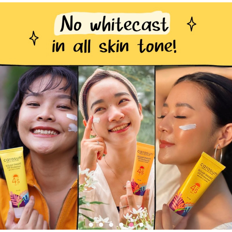 Carasun Solar Smart UV Protector SPF45 PA++++ 30ml 70ml Full Size Sachet 8ml Skin Care Sun Block BPOM Ori