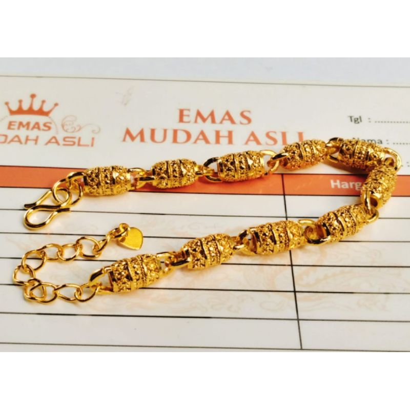 gelang Taiwan emas free surat