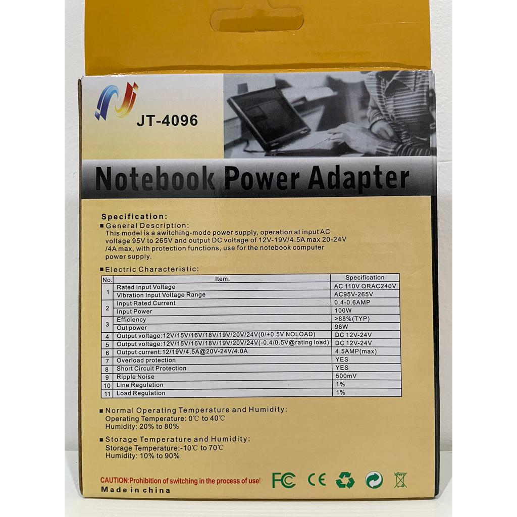 Adaptor Universal 12V-24V 96W Charger Laptop Printer Notebook Scanner