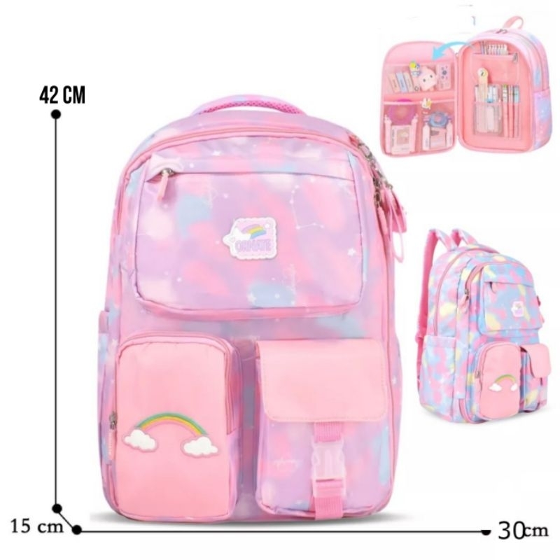 Tas ransel sekolah anak SD perempuan import