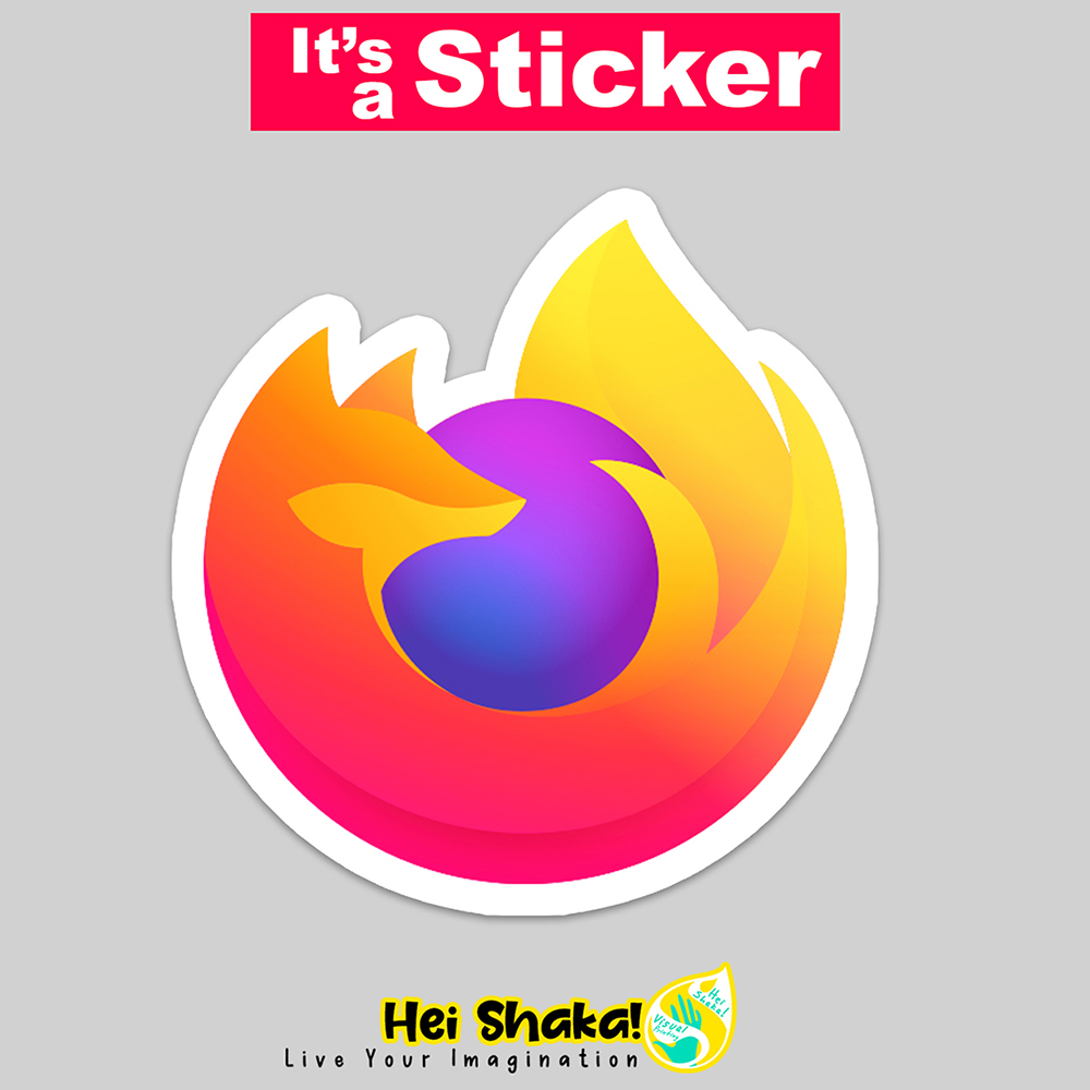

Stiker Firefox New Icon Sticker Bahan Vinyl Anti Air