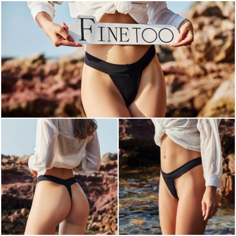 FINETOO FT61 Sexy Celana Dalam Wanita Cotton Thong Women High Waist Panty