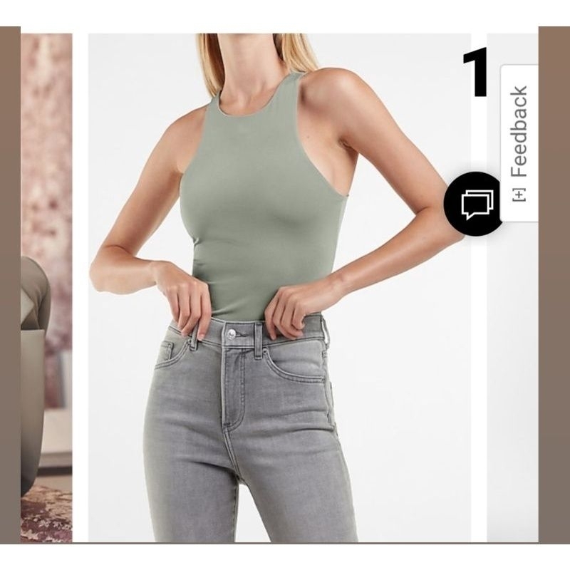 Express High Neck Thong Bodysuit