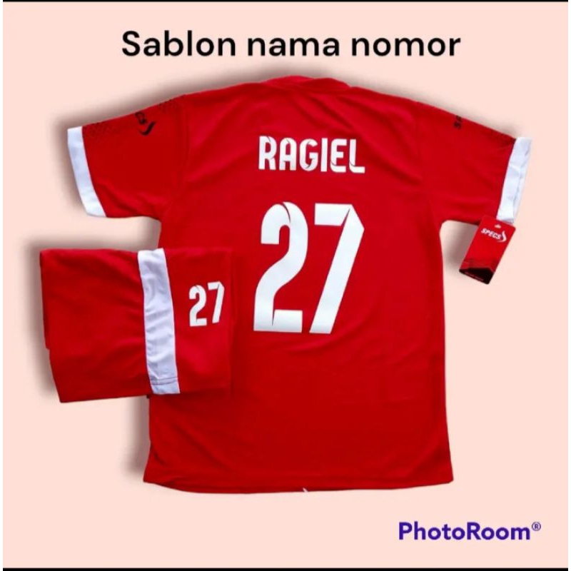 Gratis sablon nama dan nomor punggung baju VOLLY,futsal,bola anak usia 4 sampai 14 tahun