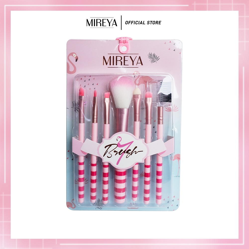 Mireya 7 Brush Set - Kuas Make up Isi 7 / Brush Make up Isi 7 Kuas Makeup Set Kosmetic Brush Powder Eye Shadow Foundation Blusher