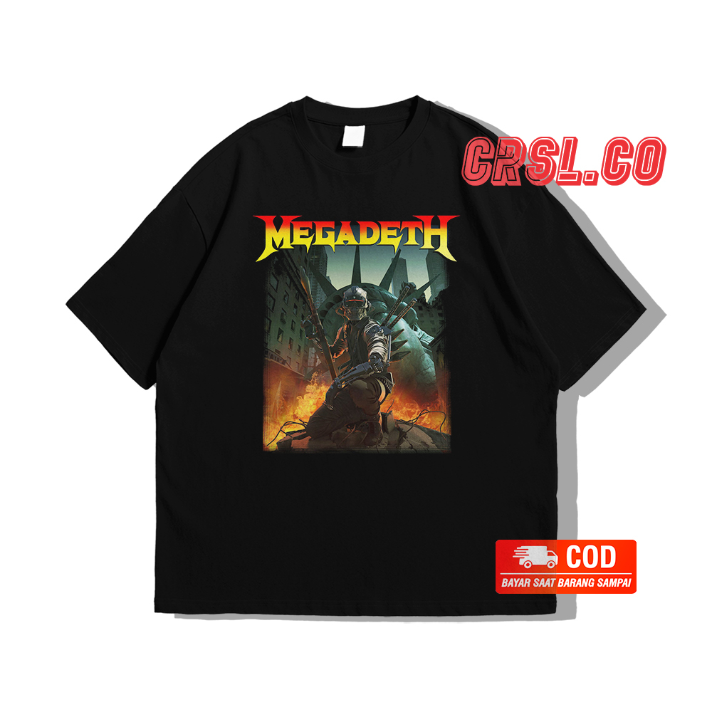 KAOS BAND METAL MEGADEATH TSHIRT BAJU PRIA WANITA DEATH METAL PUNK ROCK HARDCORE GROSIR MURAH COD