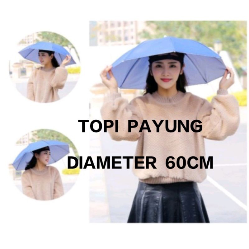 master run/topi payung hosun/topi payung hosun diameter 60cm/topi payung diameter 60cm/payung topi/t