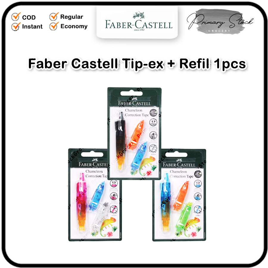 

Correction Tape Chameleon Faber Castell Gratis 2 buah Refill QJR 506