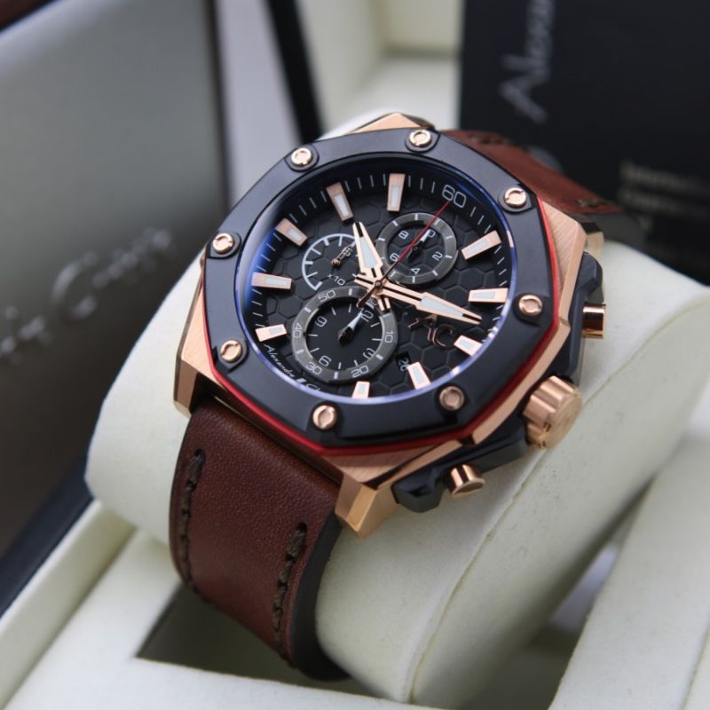Jam Tangan Original Pria Alexandre Christie AC 9601 Rantai / 9601 Kulit / 9601 Rubber