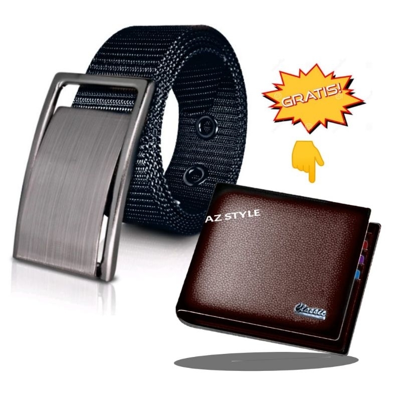 Terbaru!!!Paket Hemat Ikat Pinggang Bonus Dompet Pria