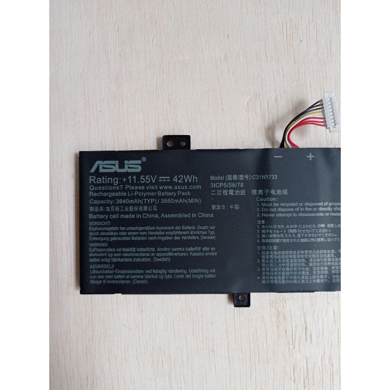 Baterai Asus C31N1733 for Asus Vivobook 14 TP412 TP412U TP412FA TP412UA