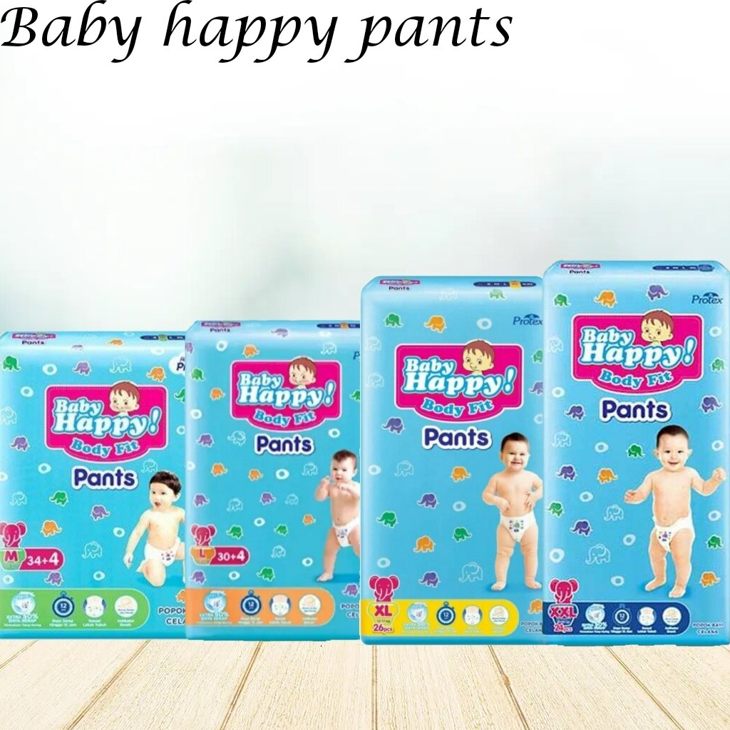 Baby Happy Popok Bayi Celana M34 L30 XL26 L20 Pempes Bayi Celana M-34 L-30 XL-26 L-20 BAY HAPPY PANTS