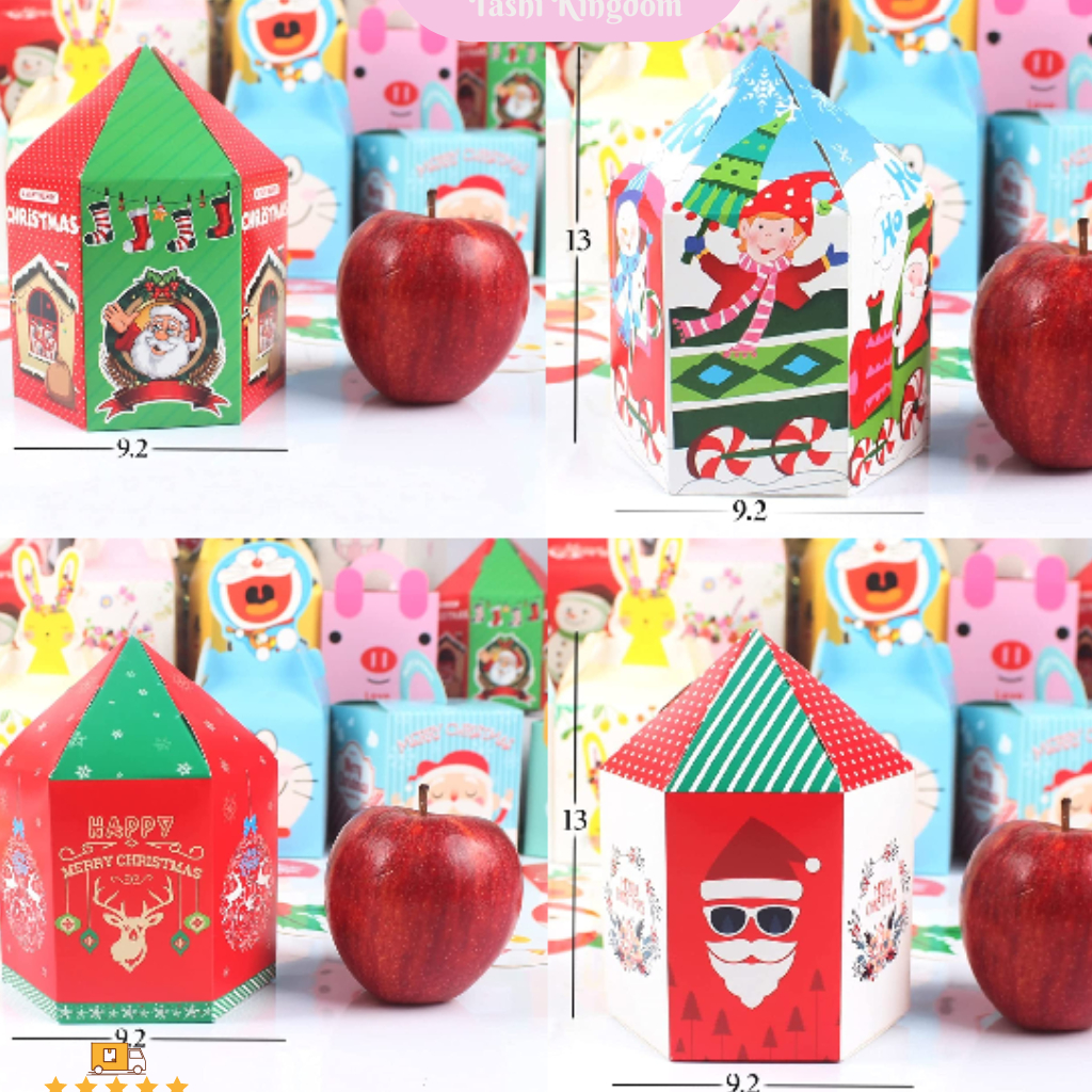 

Kotak Natal kerucut Box candy natal kotak natal segi 6 hampers natal box dekorasi natal