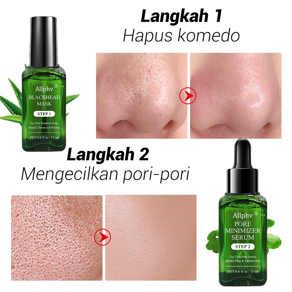 QEILA - Allphv All Step | Blackhead Remover Set Step1 | Blackhead Mask Step2 Pore Minimizer Serum