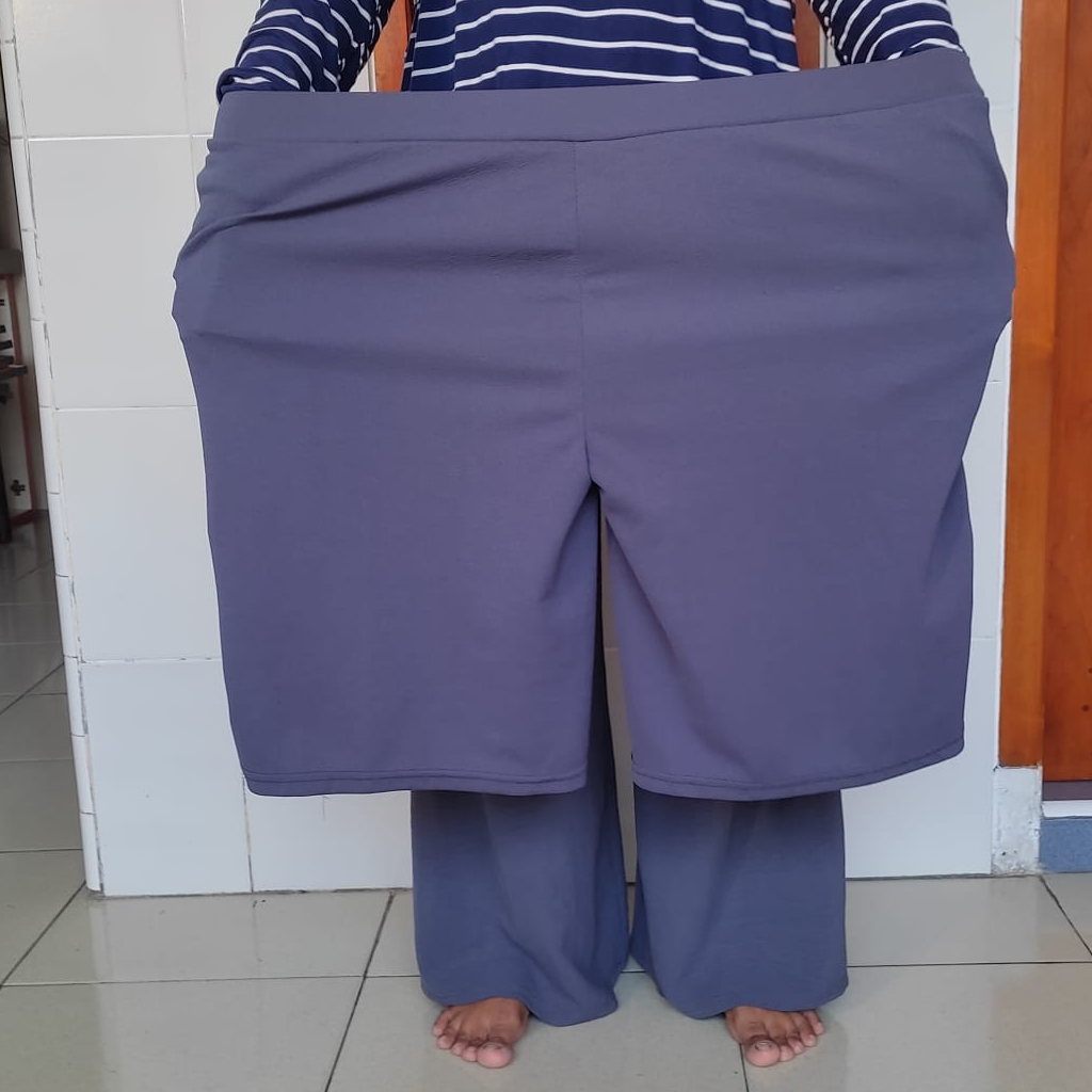 celana  pendek polos super jumbo XXXXL crepe tebal