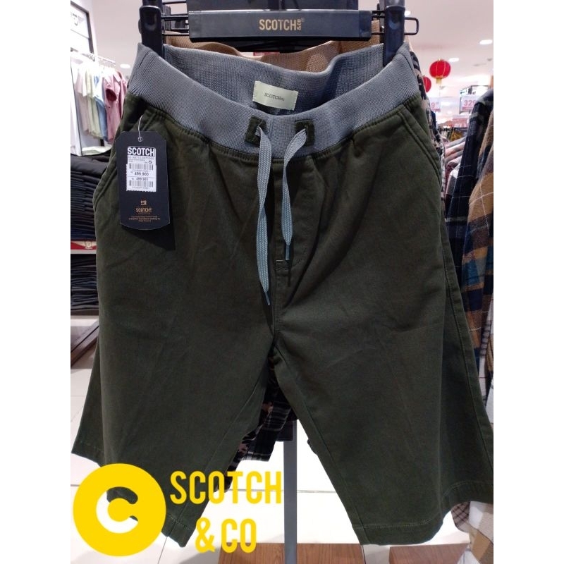 Celana Pendek Rib Hijau SCOTCH&CO