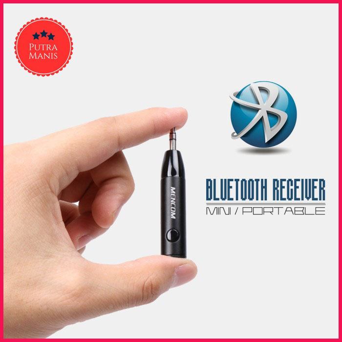 adapter Bluetooth MENCOM BTR005 Wireless Receiver Audio Mobil AUX BT JACK` jeck jak jec jac jek