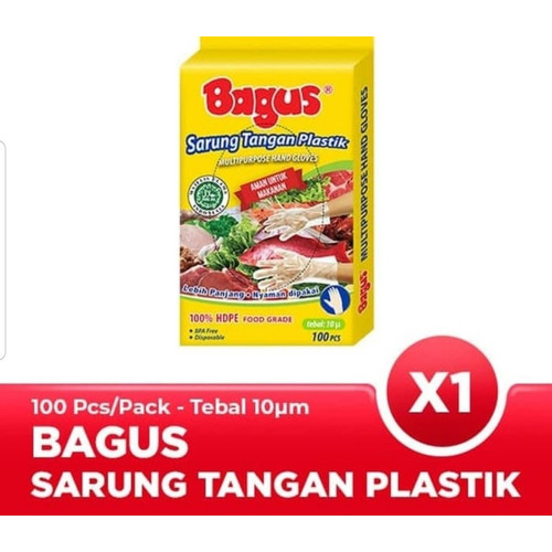 SARUNG TANGAN PLASTIK 100 LBR FOOD GRADE BAGUS 551 10 MICRON AMAN UTK MAKANAN