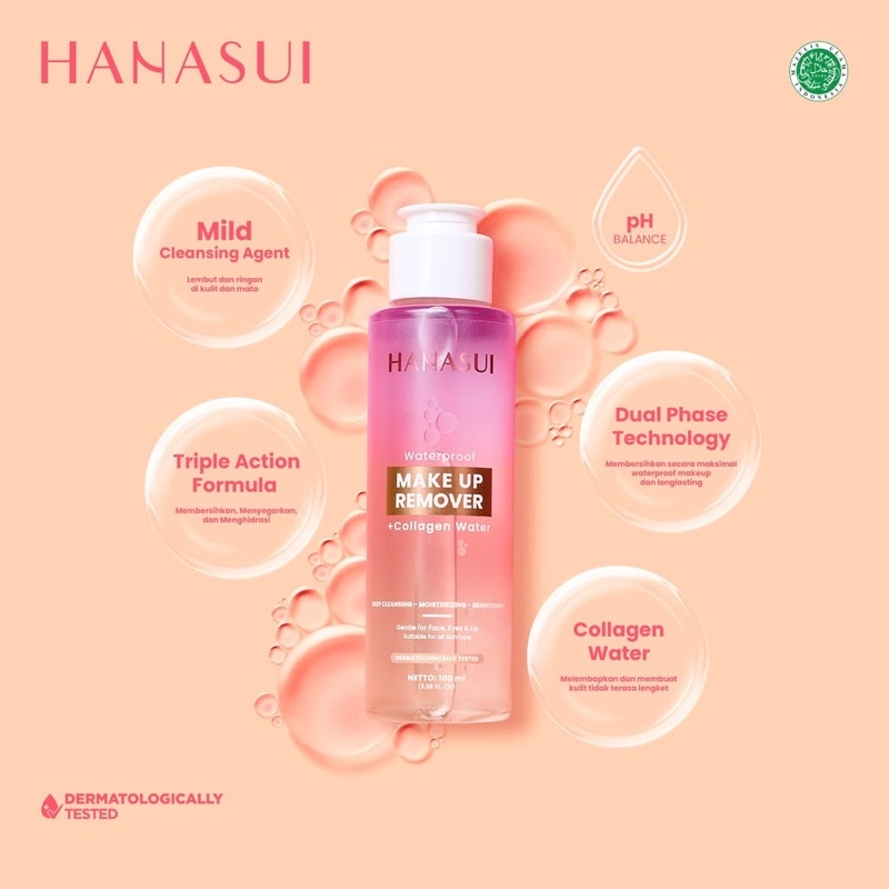 SIAP KIRIM | Hanasui Waterproof Make Up Remover Netto 100 ML