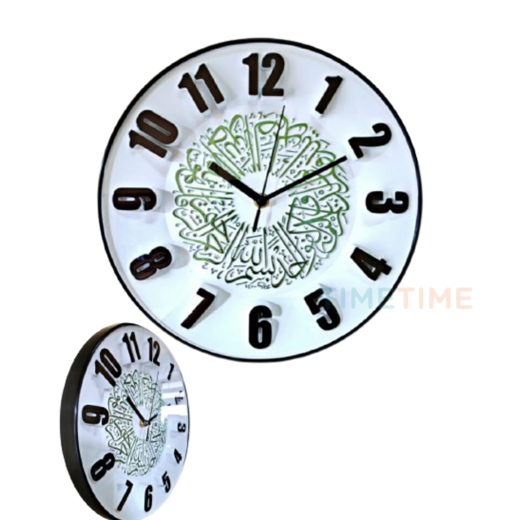 Jam dinding kaligrafi nuansa islam islami Hiasan rumah Jam dinding motif 27.6cm