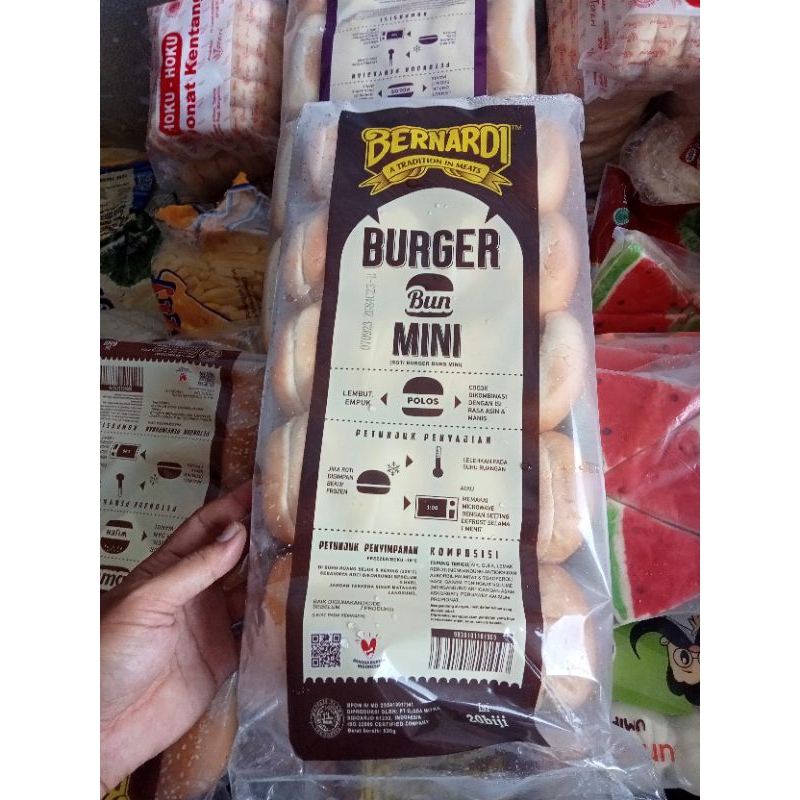 Roti Burger Bernadi Wijen isi 6pcs