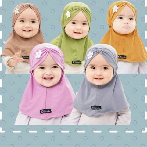 Jilbab Bergo Sakura / bergo anak sakura usia 0-2 tahun