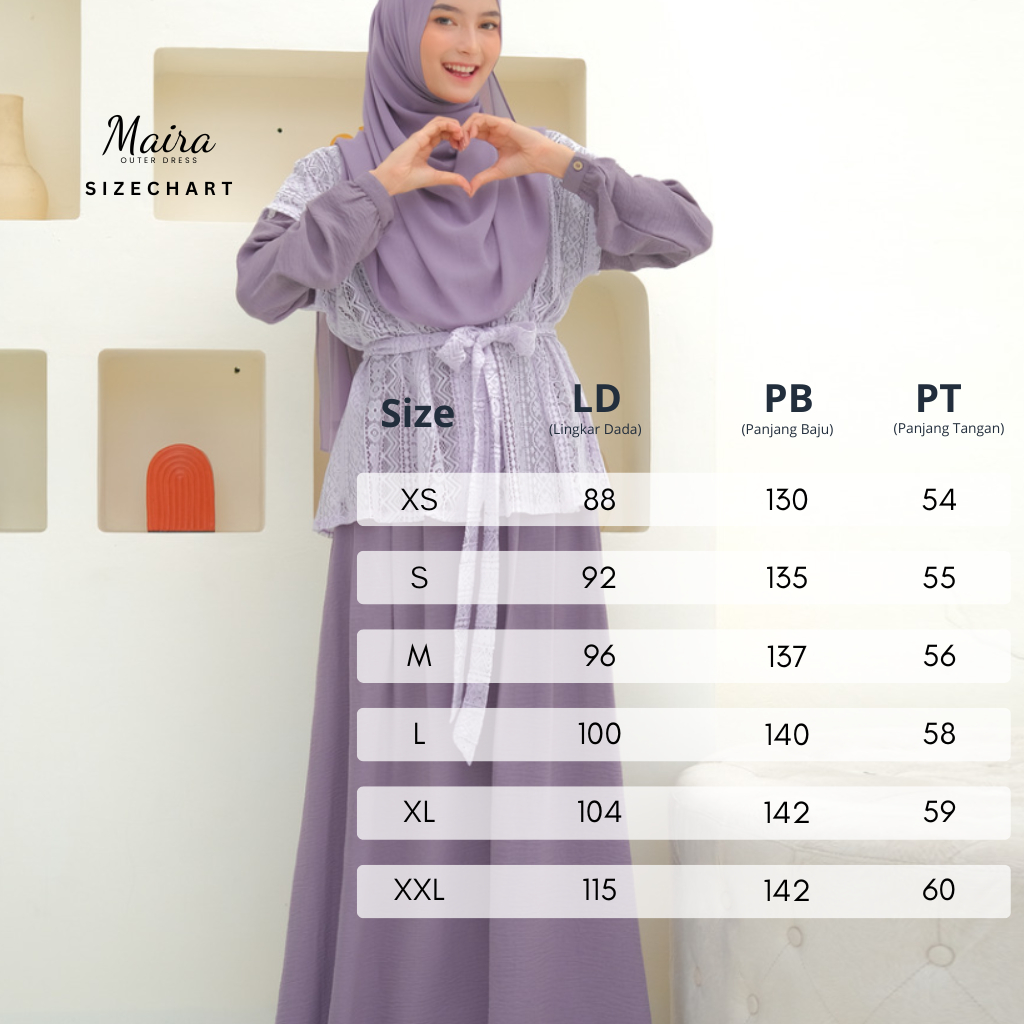 Riskirich Maira Dress 4in1 Style Variasi Outer Bisa Lepas Pasang Gamis Remaja Dewasa Stylish Kekinian