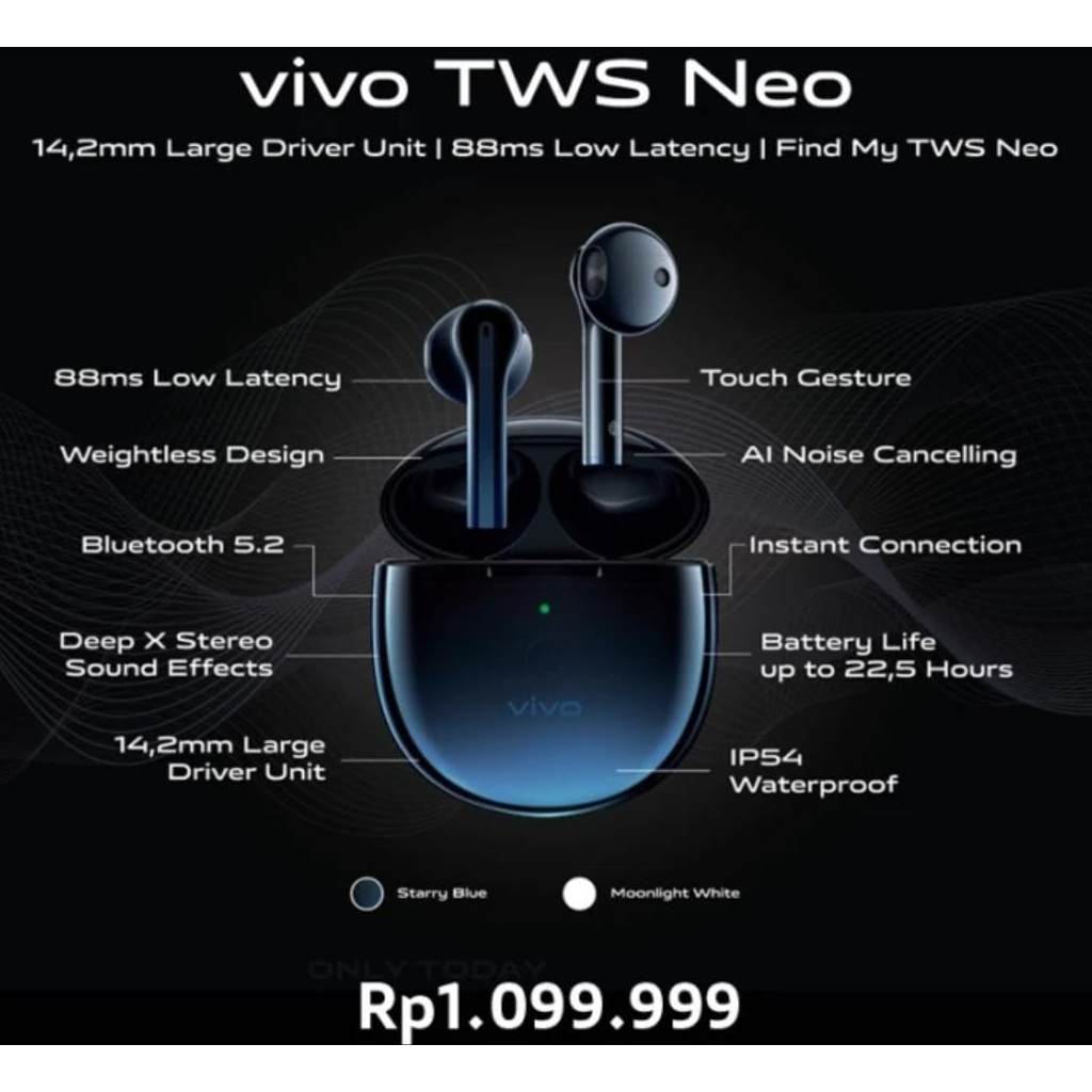 Vivo Tws Earphone Neo Garansi Resmi Vivo Indonesia