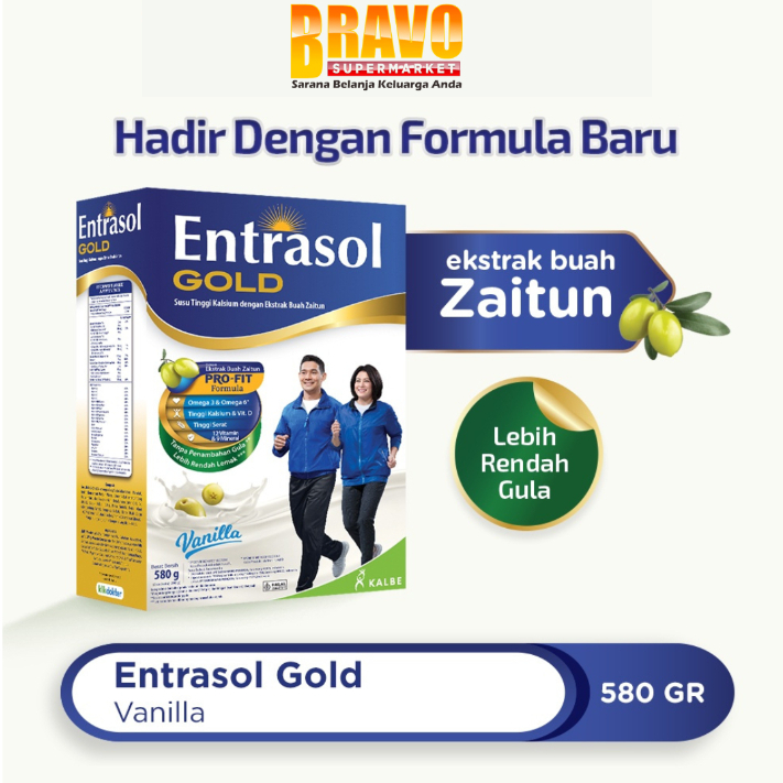 

Bravo Bojonegoro - Entrasol Gold 560GR Rasa Vanilla & Chocolate | Nutrisi Untuk Tetap Sehat Dan Aktif