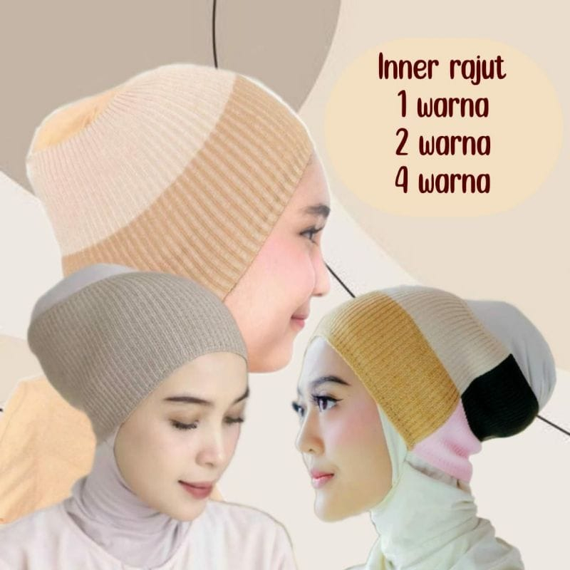 [ECERAN] Dalaman Hijab Bandana Rajut / Ciput Rajut Termurah