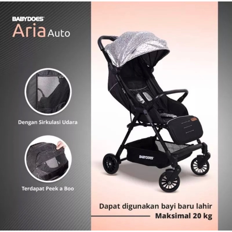 Babydoes Aria Auto Fold Stroller FREE STROLLER BAG Baby does autofold lipat otomatis