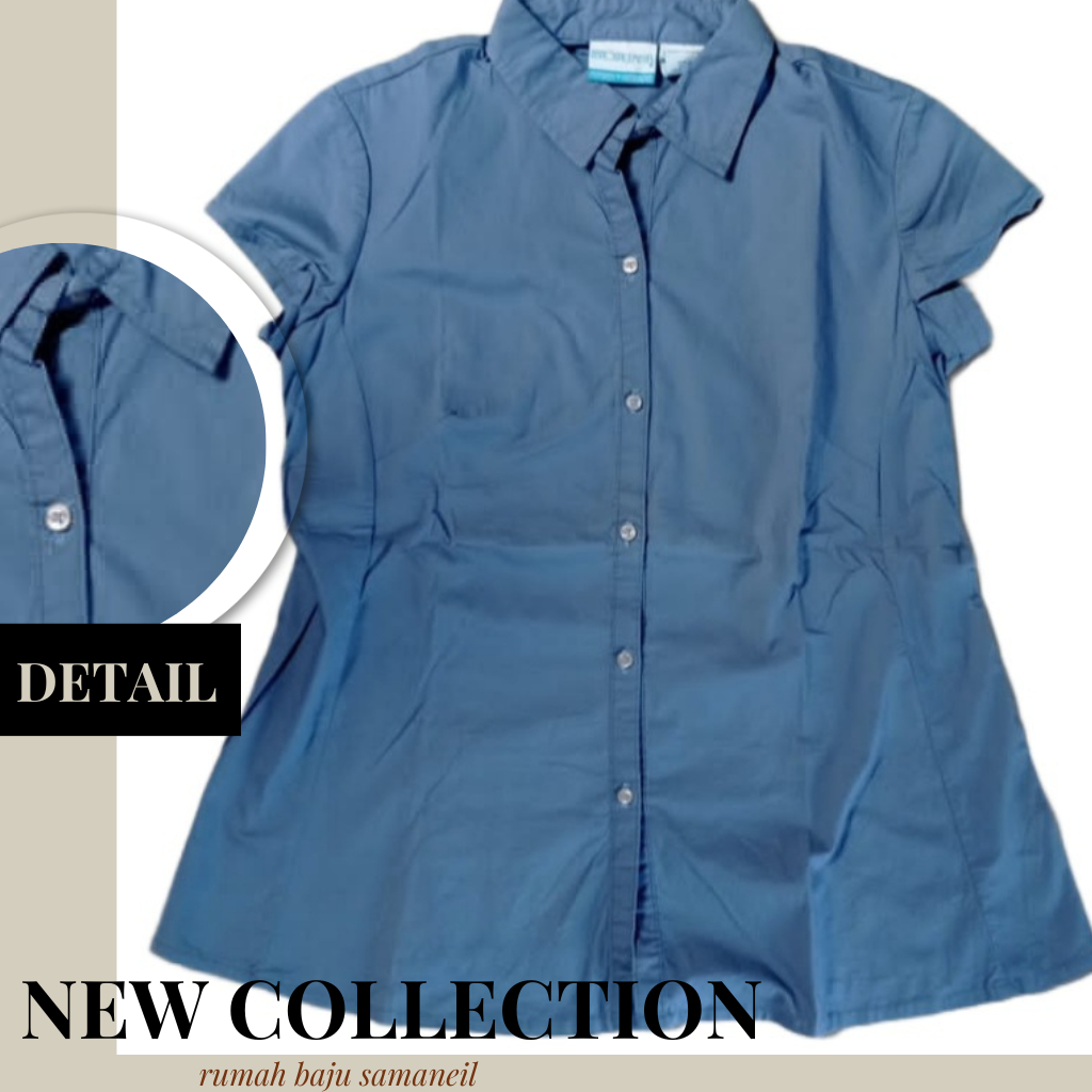 KEMEJA POLOS WANITA  LENGAN PENDEK