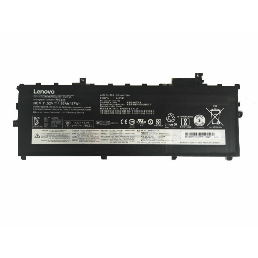 Baterai Original Len Thinkpad X1 Carbon 5th 6th 01AV430 01AV494