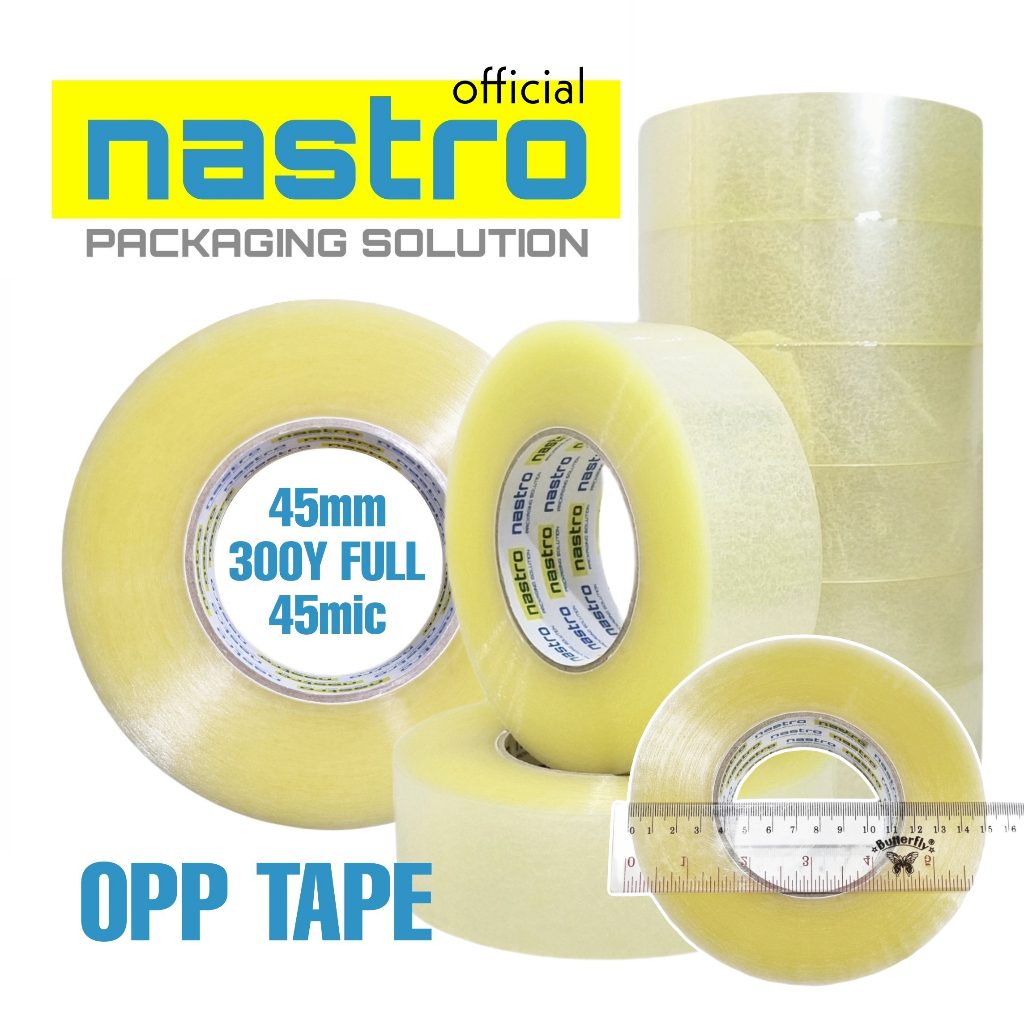 

LAKBAN BENING NASTRO 45mm x 300y FULL x 45micron PER ROLL - OPP TAPE - LAKBAN BENING - LAKBAN CLEAR - LAKBAN TRANSPARAN - LAKBAN MURAH - LAKBAN NASTRO
