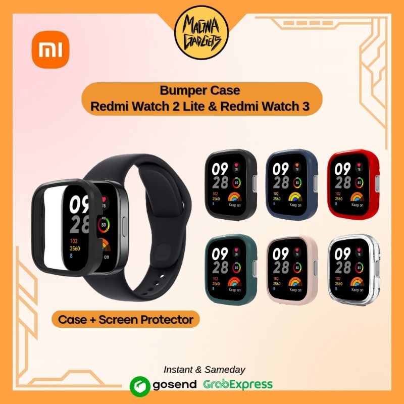 Hard Case PC Redmi Watch 2 Lite / Redmi Watch 3 Bumper 2in1 With Tempered Glass Screen Protector