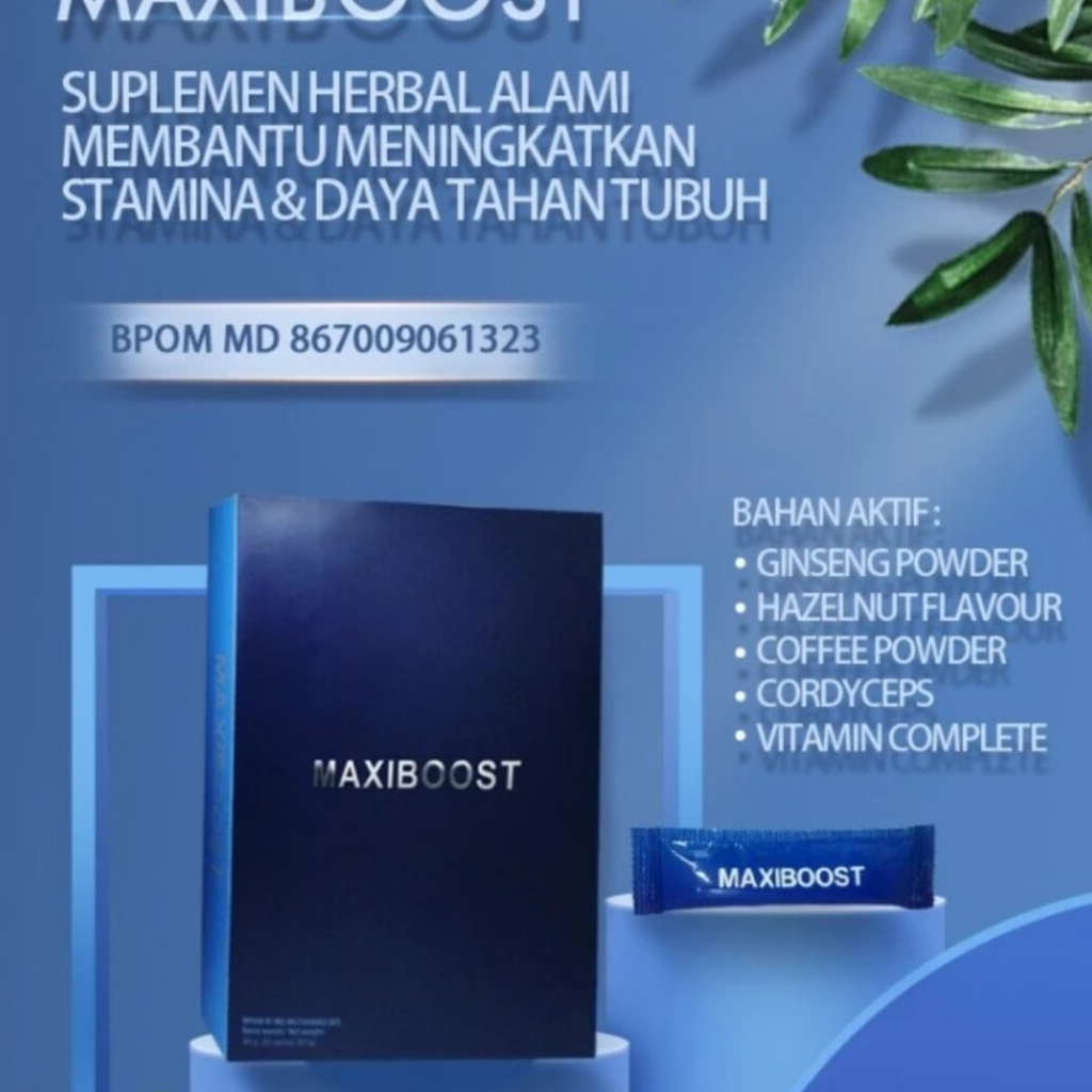 Maxibost Maximax | 1 Box isi 10 Sachet | Meningkatkan Energi, Stamina dan Daya Tahan Tubuh