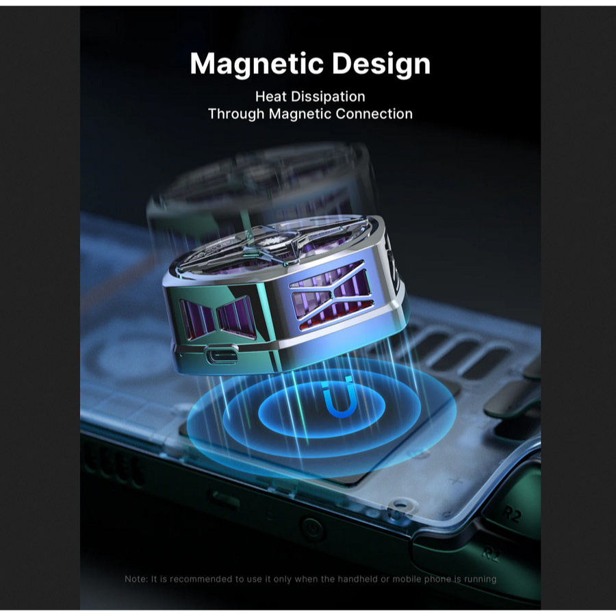 JSAUX Magnetic RGB Magnetic Cooler for Steam Deck Ultra Fast Cooling