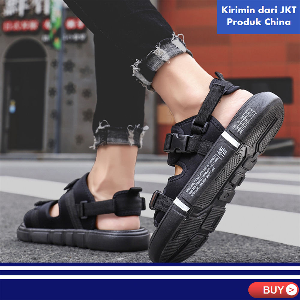 【100% IMPORT + COD】-Sendal Gunung Pria Dan Wanita Traveling Outdoor Sandal | Tali Belakang Yang Bisa Dilepas Sandal Santai | Anti Slip Sole Sandal