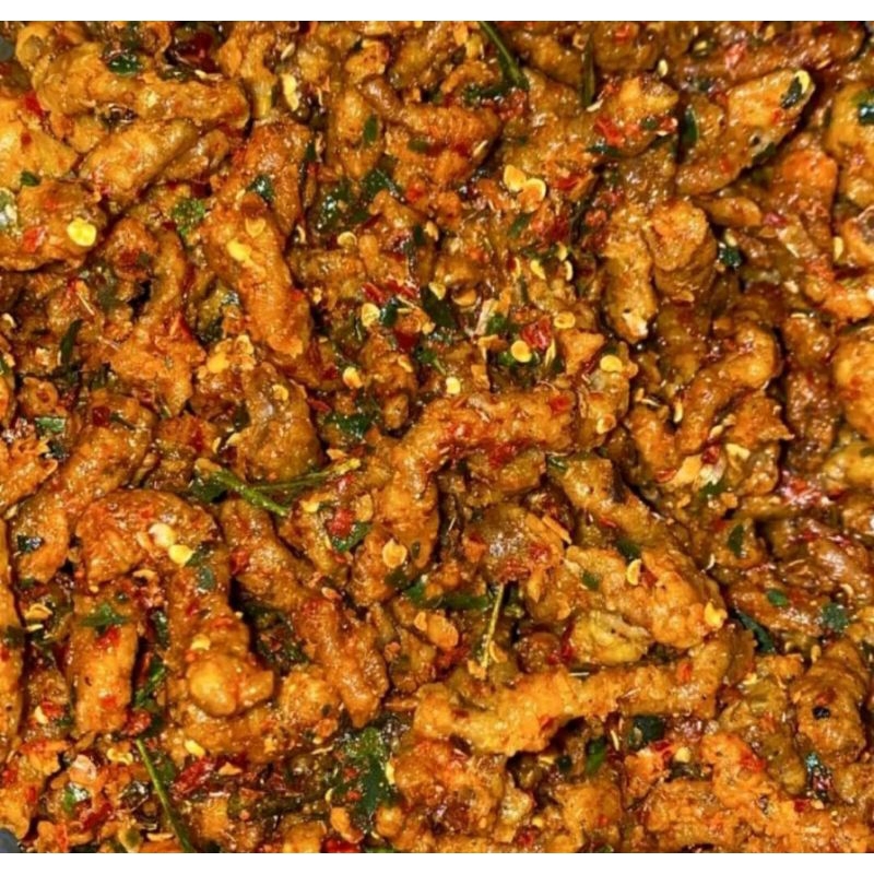 

Usus Crispy Pedas Daun Jeruk