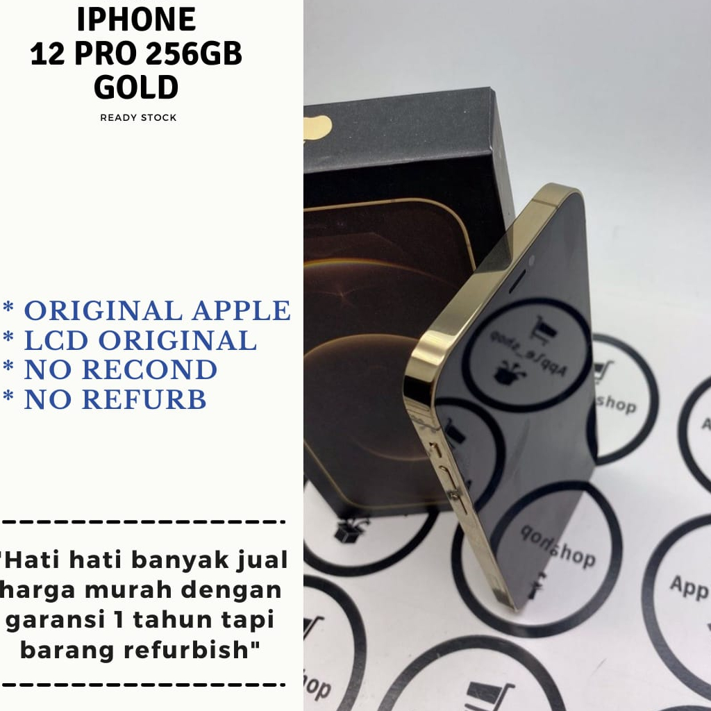 iphone 12 pro 256gb gold Lcd Original Mulus Original Bukan Refurbish / Rekondisi