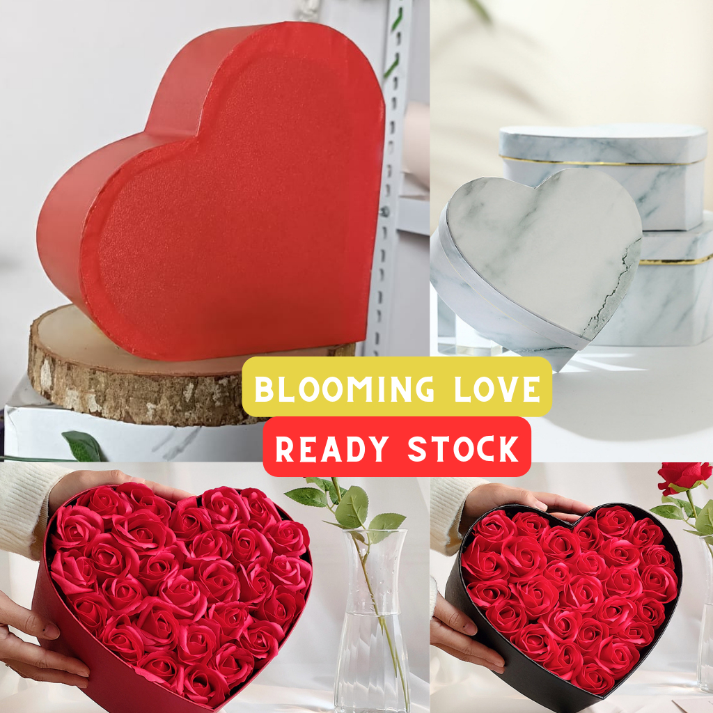 

Blom Box Love / bloom box / flower box / kotak kado Bentuk Hati Blooming Box Love