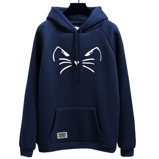 Parisdivarious Sweater Hoodie Jemper Kucing Tanpa Muka Bahan Fleece Size S - XXL (Pria &amp; Wanita)