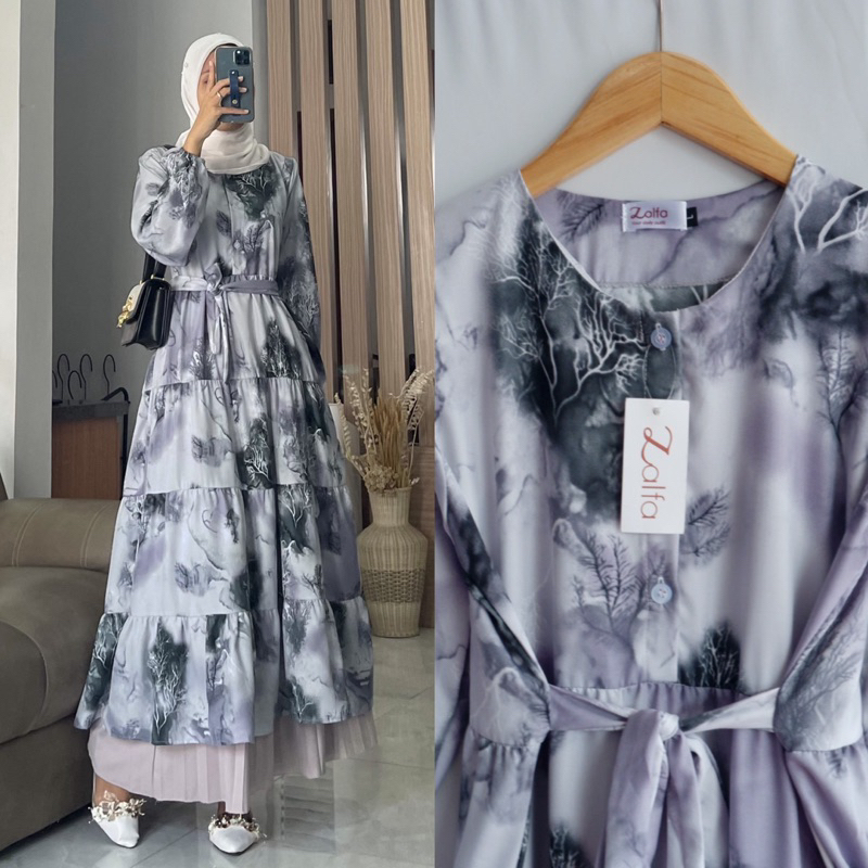 LEONI dress by ZALFA OUTFIT / dress bunga