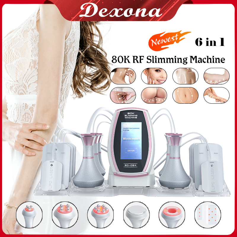 ⭐Garansi⭐Newest 6 in 1 RF 80K Cavitation Radio Frequency Slimming Machine Ultrasound Tekanan Negatif RF Panel Laser Wajah Badan Burn Fat Pelangsing Tubuh Hilangkan Kerut